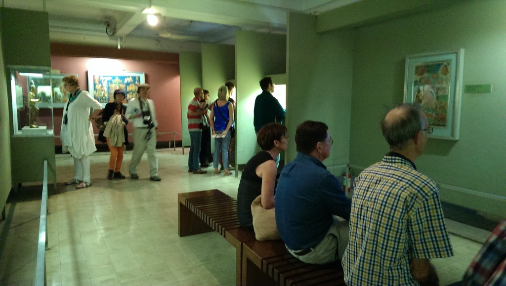 A group of tourists watching an informative video at the CSMVS (formerly Prince of Wales Museum) in Mumbai / Photo courtesy: Viral Kothari and Nilofar Shamim Haja