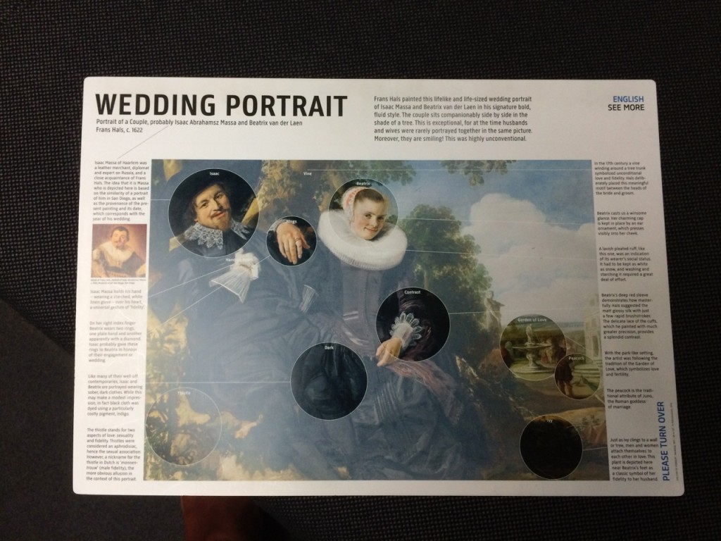 Wedding Portrait handout at Rijksmuseum Amsterdam