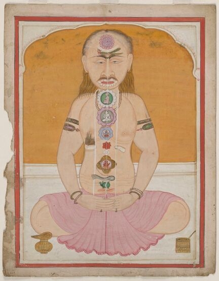 meditator shown with chakras_clinic