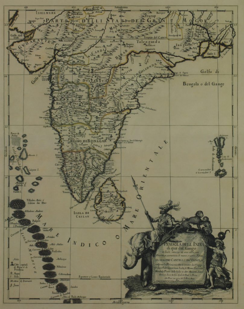 Indian Peninsula by Da Giacomo Vignola 1683