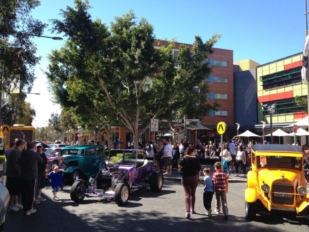 Vintage Cars display at the Sunday Markets, Rouse Hill, Sydney
