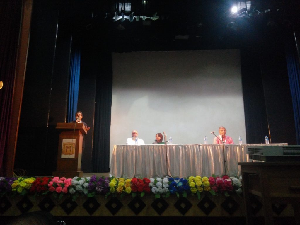 Mr. Rajesh Purohit, Director of Indian Museum Kolkata, addressing the group on the second day of the conference in Ashutosh Birth Centenary hall in Indian Museum Kolkata. Pic Credit: Koumudi Malladi